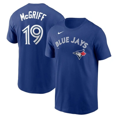 Nike Men's  Fred Mcgriff Royal Toronto Blue Jays Name And Number Hall Of Fame T-shirt