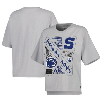 Pressbox Women's  Silver Penn State Nittany Lions Rock & Roll School Of Rock T-shirt