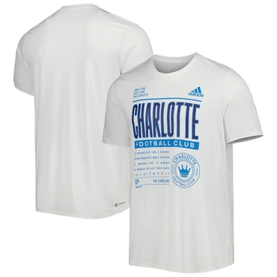 Adidas Originals Adidas White Charlotte Fc Club Dna Performance T-shirt