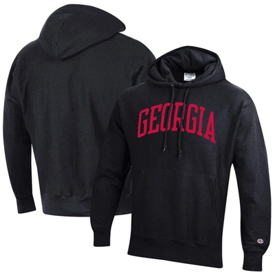 Champion Black Georgia Bulldogs Team Arch Reverse Weave Pullover Hoodie