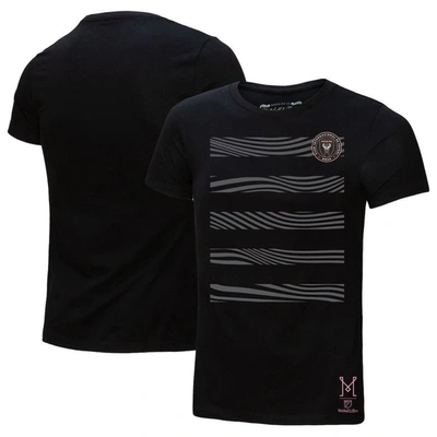 Mitchell & Ness Women's  Black Inter Miami Cf Reflective Pattern Stripe T-shirt