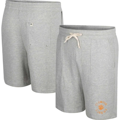 Colosseum Heather Gray Clemson Tigers Love To Hear This Terry Shorts