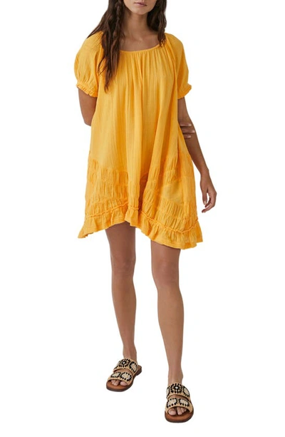 Free People So Scenic Convertible A-line Minidress In Yellow