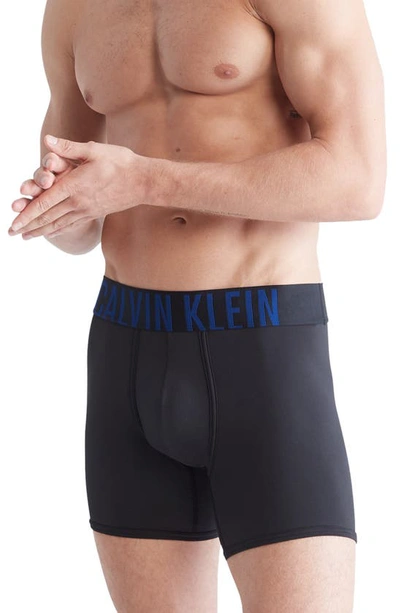 Calvin Klein 3-pack Boxer Briefs In Black Fiesta White Midnight