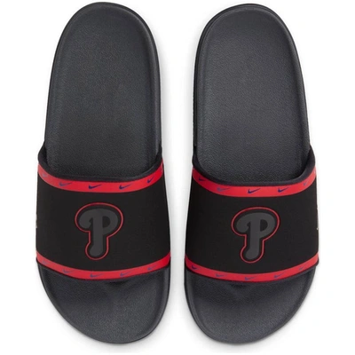 Nike Philadelphia Phillies Team Off-court Slide Sandals In Black