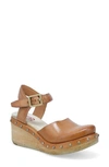 As98 Pietro Studded Wedge Pump In Camel