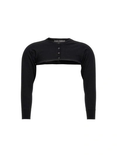 Dolce & Gabbana Knitted Shrug In Black
