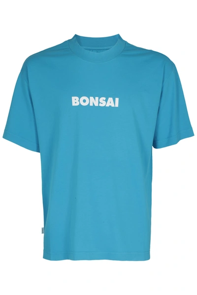 Bonsai Regular Fit Tee Printed Classic Logo Light Blue Cotton Logo T-shirt - Logo Tee In Blau