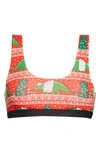 Meundies Print Bralette In Cozy Dino