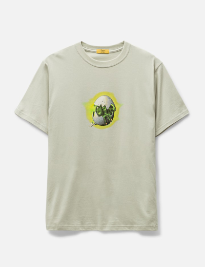 Dime Green Dino Egg T-shirt In Grey