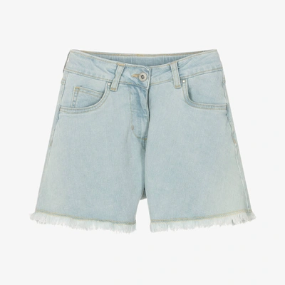 Ido Junior Kids'  Girls Blue Cotton Denim Shorts