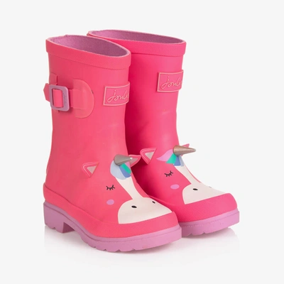 Joules Kids' Girls Pink Unicorn Rain Boots