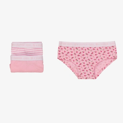 Mayoral Kids' Girls Pink Cotton Knickers (3 Pack)
