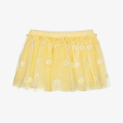 Stella Mccartney Kids Baby Girls Yellow Daisy Tulle Skirt