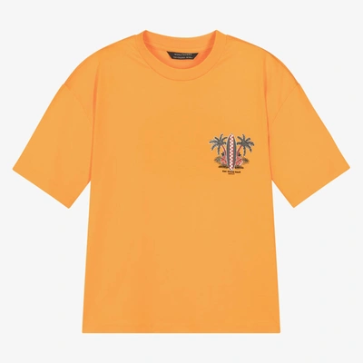 Mayoral Kids' Boys Orange Cotton Surf T-shirt