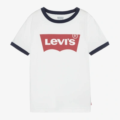 Levi's Teen Boys White Batwing Logo T-shirt
