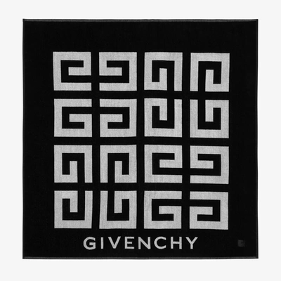 Givenchy Boys Black & White 4g Logo Towel (115cm)