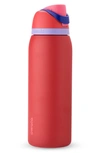 Owala Freesip Stainless Steel Water Bottle In Pomegranate Parade