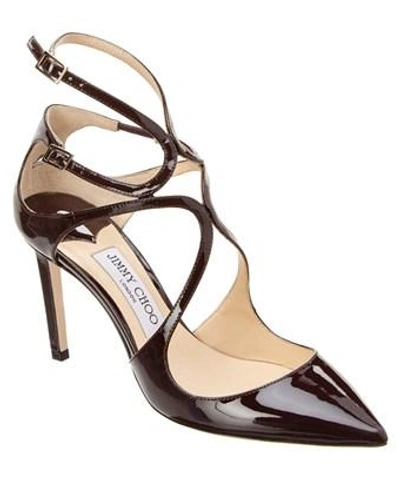 Jimmy Choo Lancer 85 Patent Pointy In Red