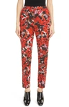 Dries Van Noten Floral Straight Pants In Red 352