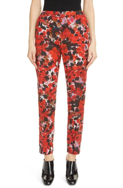 Dries Van Noten Floral Straight Trousers In Red