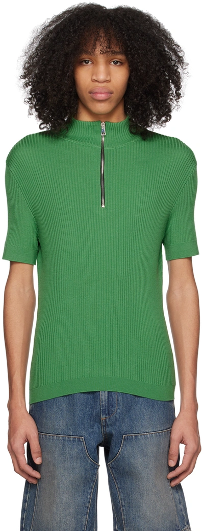 Winnie New York Wool Half-zip Jumper In Green