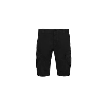 C.p. Company Stretch Sateen Cargo Shorts Black