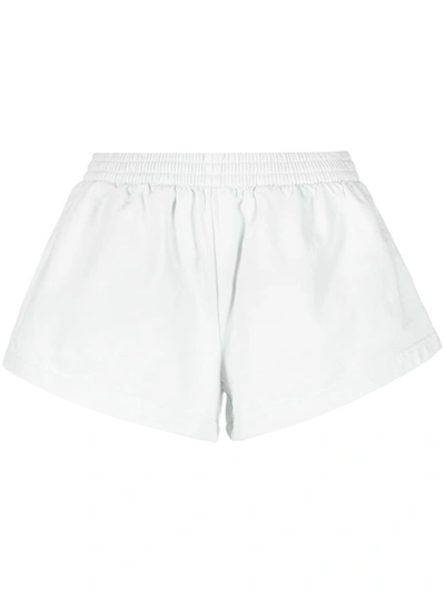 Balenciaga Flared Elasticated-waist Shorts In White