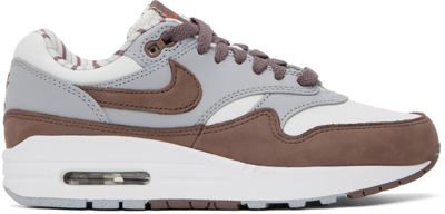 Nike Air Max 1 Shima Shima Suede-trimmed Leather Sneakers In Brown