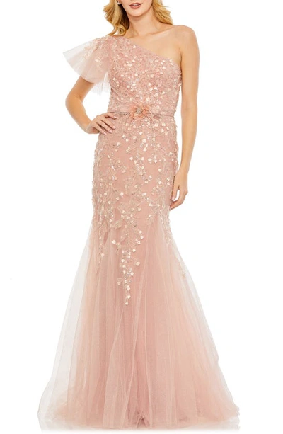 Mac Duggal Women's Evening Embellished One-shoulder Gown In Blush