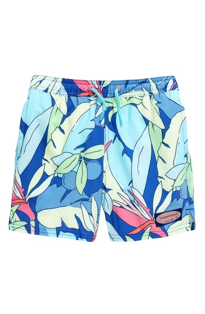 Vineyard Vines Kids' Little Boy's & Boy's Printed Swim Trunks In Maritime Blue