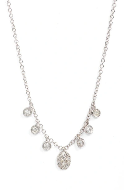 Meira T Women's 14k-white-gold & .16 Tcw Diamond Disc Necklace In White Gold