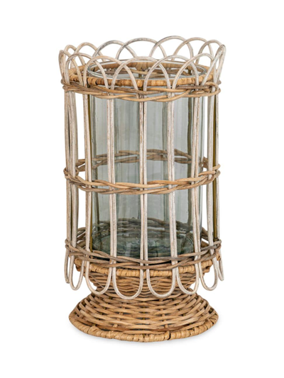 Juliska Provence Rattan Hurricane In Whitewash