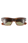 Oliver Peoples Men's Davri 52mm Rectangular Sunglasses In Brown Wood