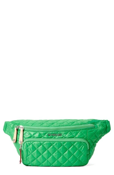 Mz Wallace Women's Metro Quilted Nylon Sling Bag In Grass/silver