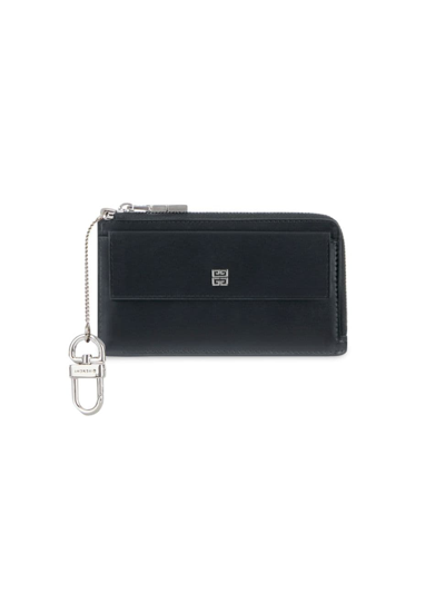 Givenchy Women's 4g Zipped Card Holder In Box Leather In Multicolor