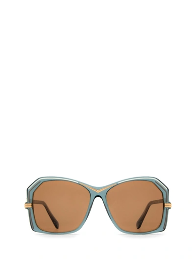 Cazal Sunglasses In Mint - Milky White