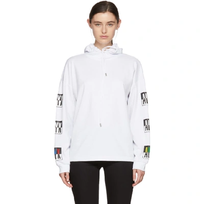 Alyx White Colorblock Logo Hoodie