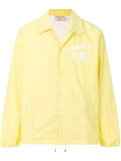 Maison Kitsuné Logo Windbreaker Jacket In Yellow
