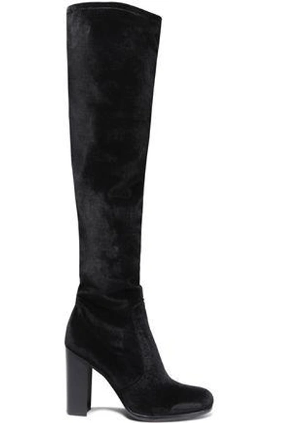 Sam Edelman Woman Velvet Over-the-knee Boots Black