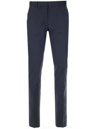 Ermenegildo Zegna Cotton Trousers In Blue