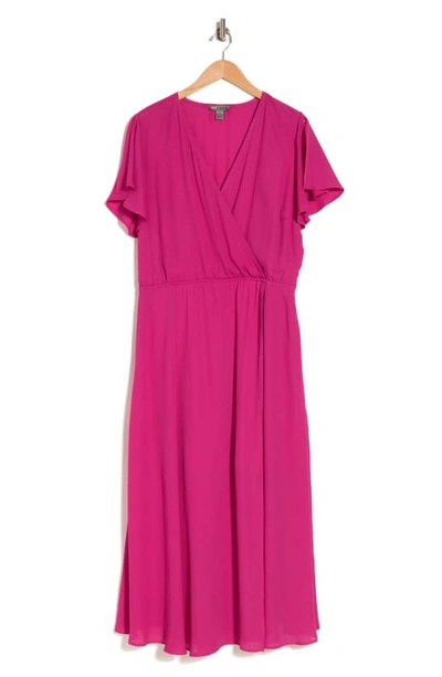 By Design Marie Ii Slit Sleeve Dress In Festival Fuchsia