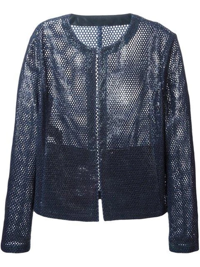 Drome Perforated Jacket In Blue
