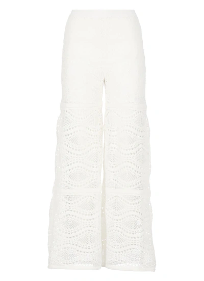 D-exterior Cotton Trousers In White
