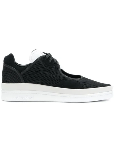 Y-3 Wedge Stan Black Mesh Trainers In Core Black Ftw White