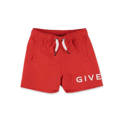 Givenchy Kids'  Costume Shorts Da Mare Rosso In Nylon Bambino