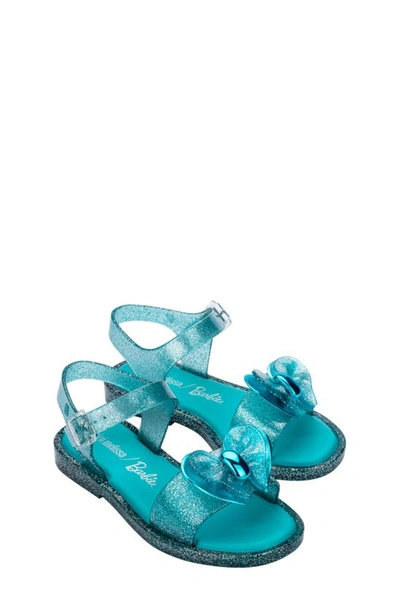 Melissa Kids' Girl's Bow Pvc Sandals, Baby/toddlers In Blue Glitter