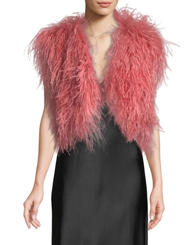 Adrienne Landau Iris Apfel Ostrich Feather Vest