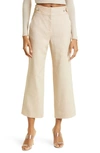 Veronica Beard Aubrie Wide Slim Pants In Khaki Multi