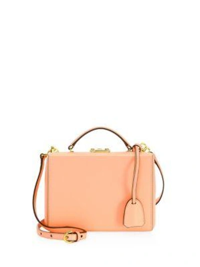 Mark Cross Grace Small Box Leather Shoulder Bag In Salmon